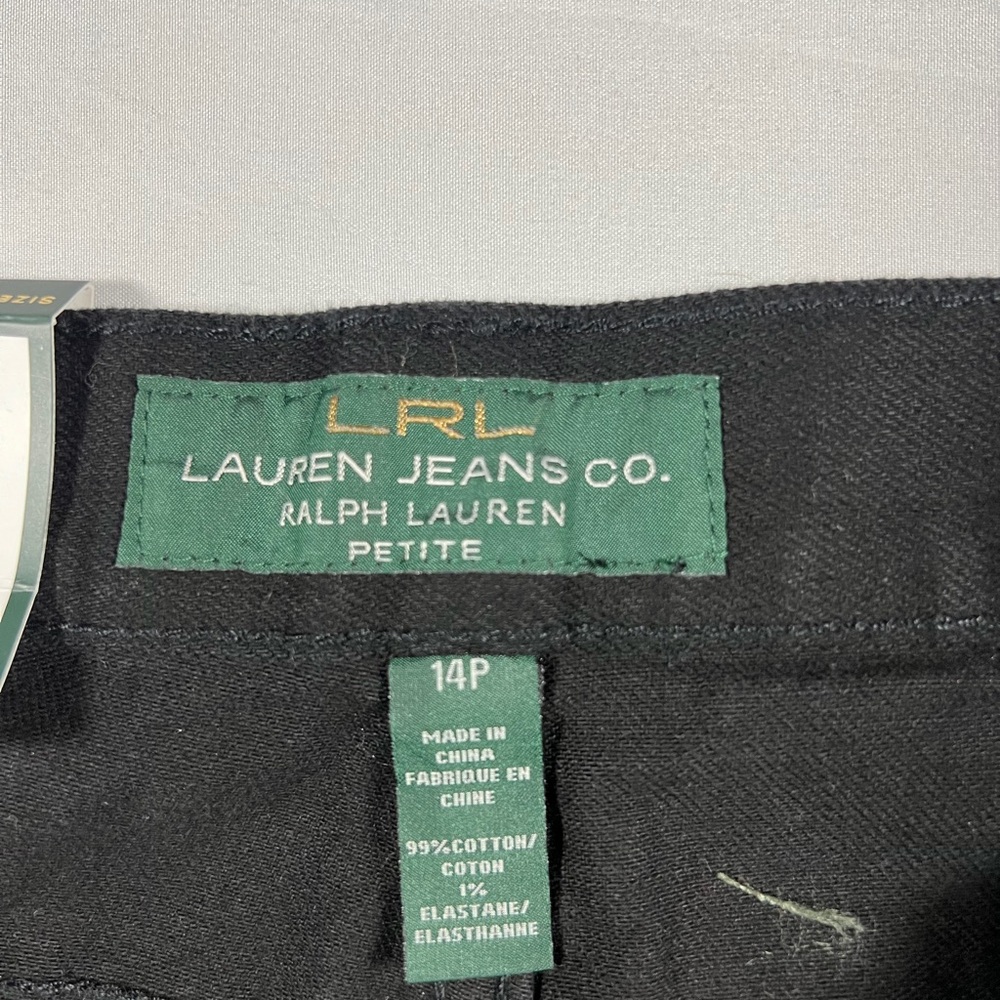 NWT Lauren Ralph Lauren Black Classic Bootcut Jeans Womens Size 14P - Picture 2 of 9